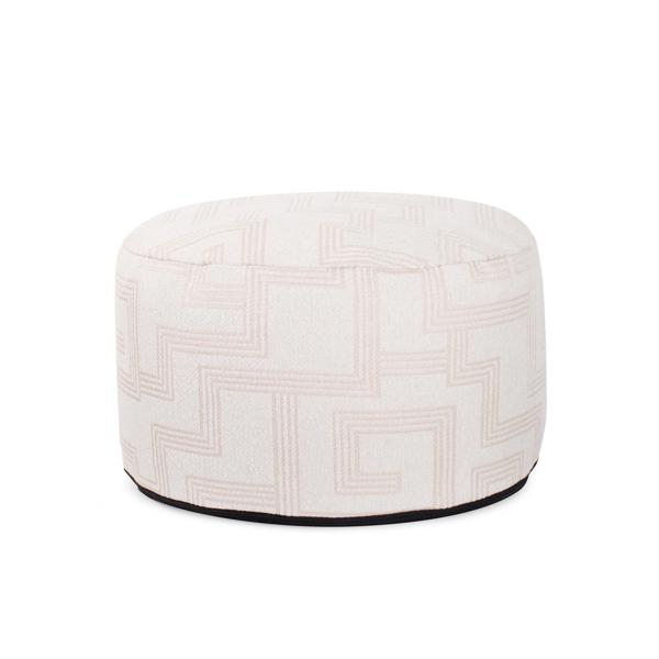 Vinyl Wall Covering Outdoor Outdoor Short Indoor/Outdoor Pouf Syros Natural