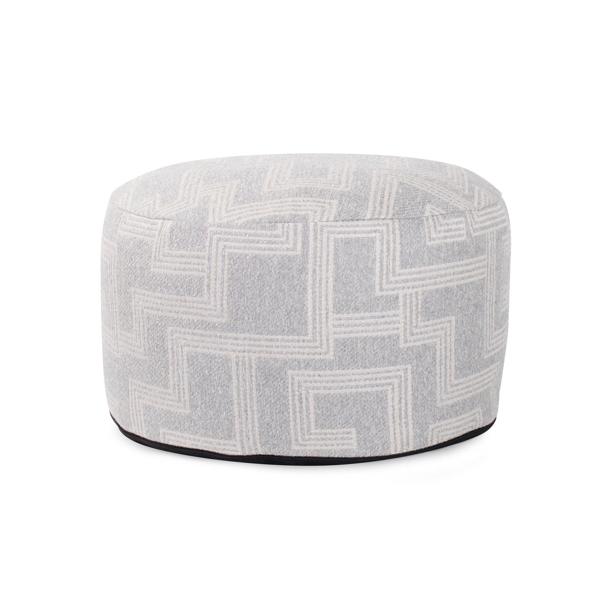 Vinyl Wall Covering Outdoor Outdoor Short Indoor/Outdoor Pouf Syros Fog