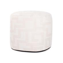 Indoor/Outdoor Pouf Tall Syros Natural