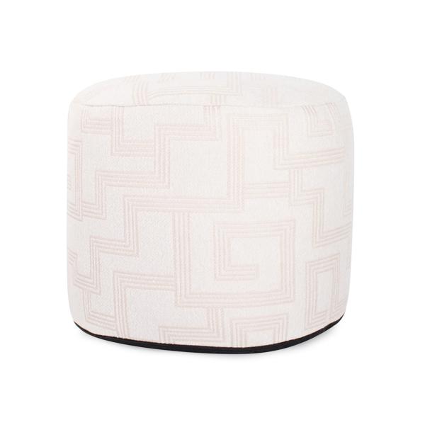 Vinyl Wall Covering Outdoor Outdoor Indoor/Outdoor Pouf Tall Syros Natural