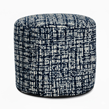 Milos Navy Indoor Outdoor Tall Pouf