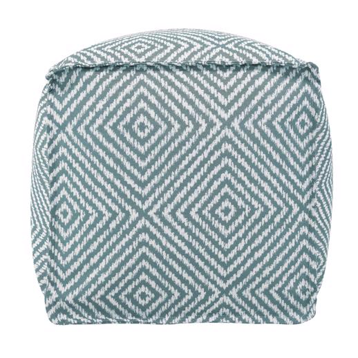  Outdoor Outdoor Outdoor Square Pouf Helm Teal