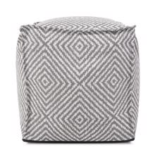 Outdoor Square Pouf Helm Pewter