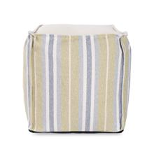 Tall Square Indoor/Outdoor Pouf Dune Moss