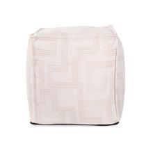 Tall Square Indoor/Outdoor Pouf Syros Natural