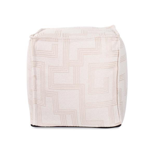 Vinyl Wall Covering Outdoor Outdoor Tall Square Indoor/Outdoor Pouf Syros Natural