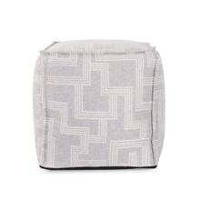 Tall Square Indoor/Outdoor Pouf Syros Fog