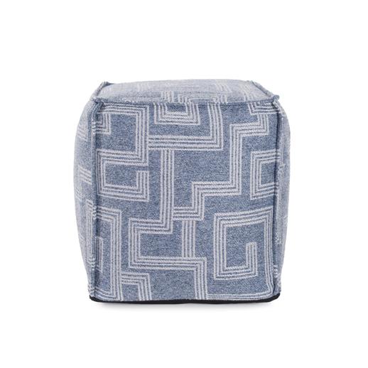  Outdoor Outdoor Tall Square Indoor/Outdoor Pouf Syros Denim