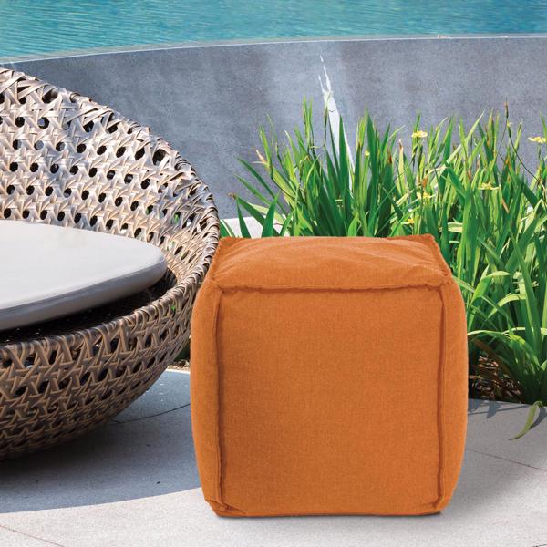 Vinyl Wall Covering Outdoor Outdoor Square Pouf Seascape Canyon