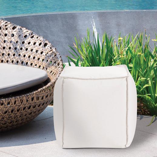  Outdoor Outdoor Square Pouf Seascape Natural