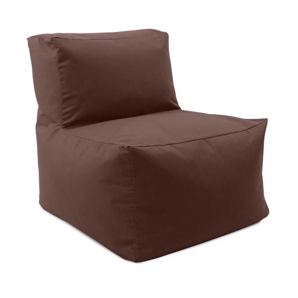 Vinyl Wall Covering Outdoor Outdoor Outdoor Pouf Chair, Seascape Chocolate