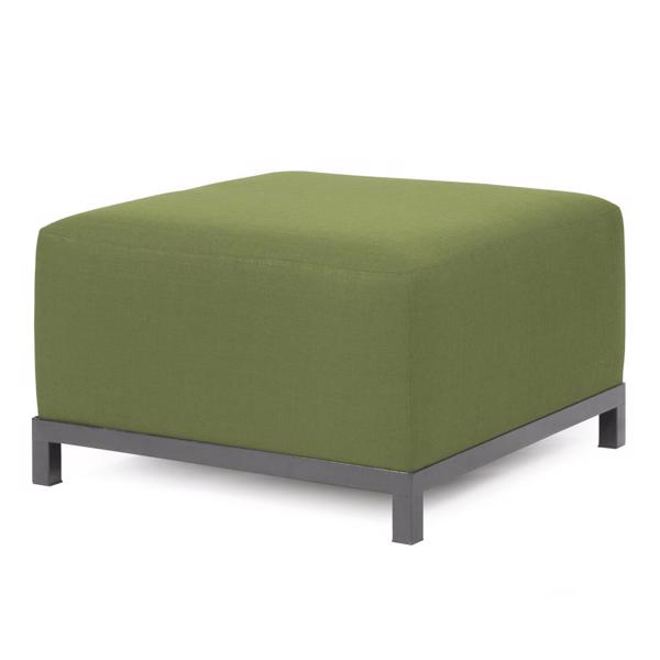 Vinyl Wall Covering Outdoor Outdoor Axis Ottoman Seascape Moss Slipcover (Cover Only)