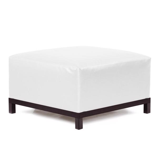 Vinyl Wall Covering Outdoor Outdoor Axis Ottoman Atlantis White Slipcover (Cover Only)