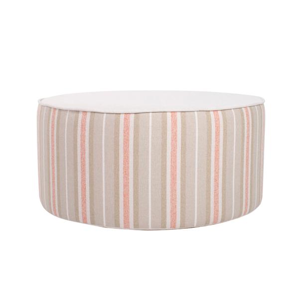 Vinyl Wall Covering Outdoor Outdoor Indoor/Outdoor Universal Round Ottoman Dune Terra Cover Only