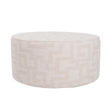 Indoor/Outdoor Universal Round Ottoman Syros Natural Cover Only