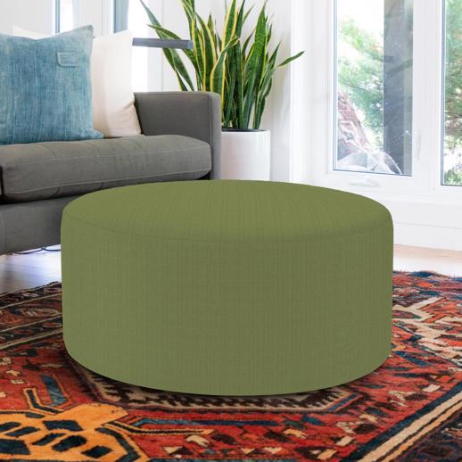  Outdoor Outdoor Universal Round Ottoman Cover Seascape Moss (Cover
