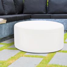 Universal Round Ottoman Cover Seascape Natural (Co