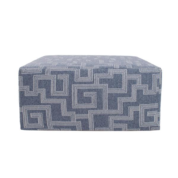 Vinyl Wall Covering Outdoor Outdoor Indoor/Outdoor Universal Square Ottoman Syros Denim Cover Only