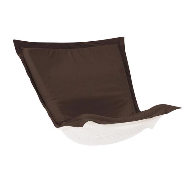 Vinyl Wall Covering Outdoor Outdoor Puff Chair Cover Seascape Chocolate (Cover Only)