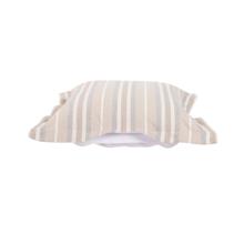 Indoor/Outdoor Puff Scroll Ottoman Dune Sand  Cover Only
