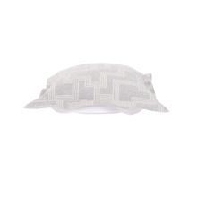 Indoor/Outdoor Puff Scroll Ottoman Syros Fog Cover Only