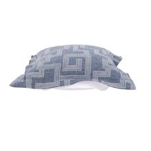 Indoor/Outdoor Puff Scroll Ottoman Syros Denim Cover Only