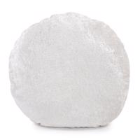 Amaron 18 Round Pillow Amaron Bone Crushed Velvet