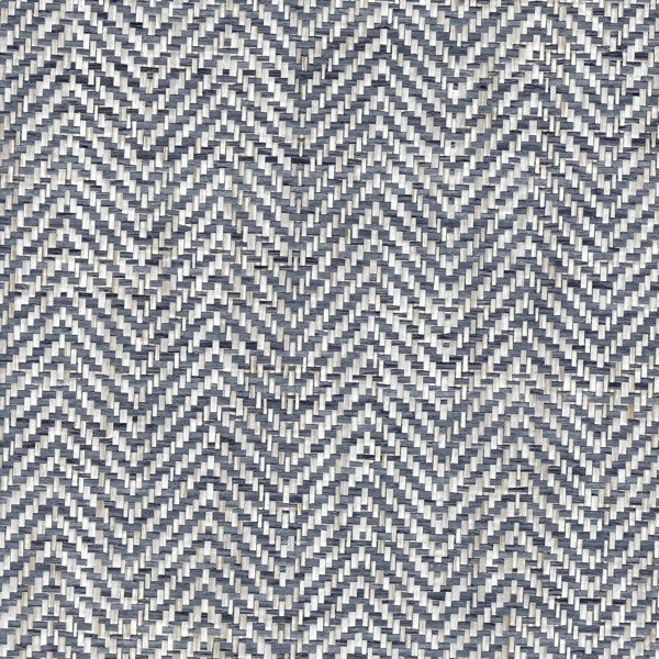 Vinyl Wall Covering The Naturals Collection Kanna Chevron Deep Sapphire