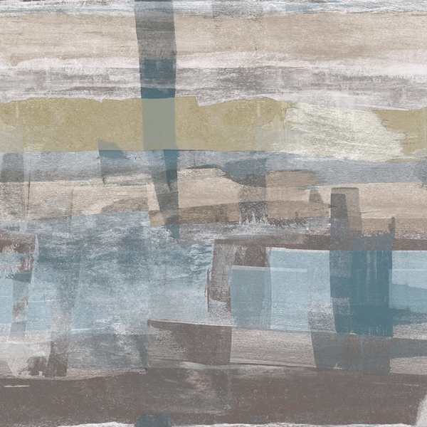 Vinyl Wall Covering Restoration Elements Perception Blue Cargo