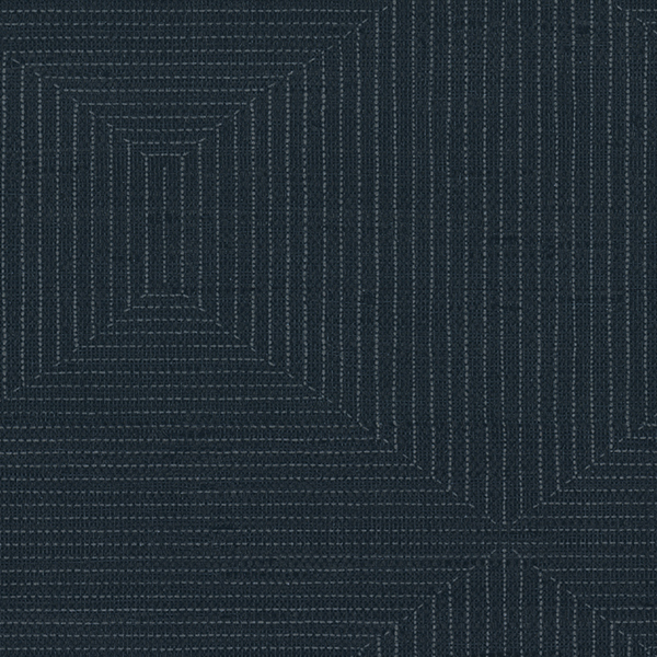 Vinyl Wall Covering Len-Tex Contract Stitched Squares Ink Blue