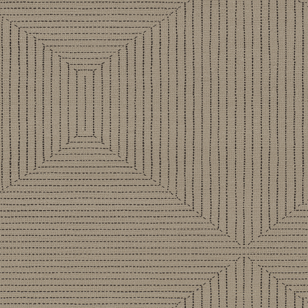 Vinyl Wall Covering Len-Tex Contract Stitched Squares Macchiato