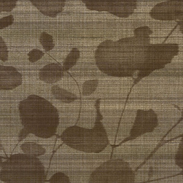 Vinyl Wall Covering Genon Contract Shadow Leaves Mocha