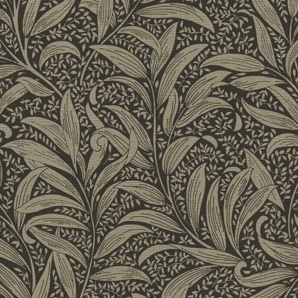 Vinyl Wall Covering Genon Contract Sage & Thyme BLACK AND TAN