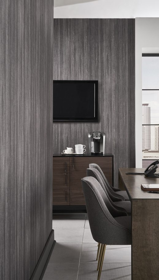 Acoustical Wallcovering Acoustical Resource Sherwood Driftwood Grey Room Scene