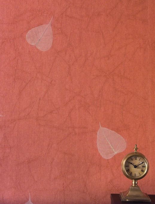 Vinyl Wall Covering Averlino Tamboli Leaf Geranium Room Scene