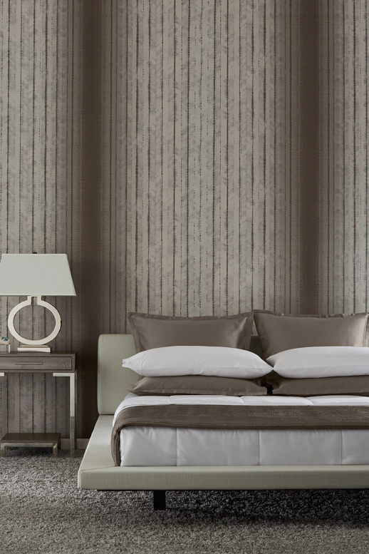 Vinyl Wall Covering Bolta Contract Boho Stripe Touch of Grey Room Scene