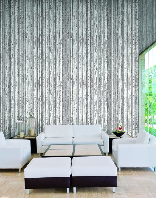 Vinyl Wall Covering Candice Olson Couture Living Well - Xanadu Frost Room Scene