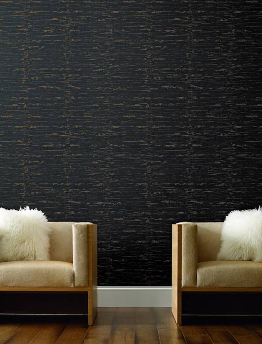 Vinyl Wall Covering Candice Olson Couture Luxe Patina Ebony Room Scene