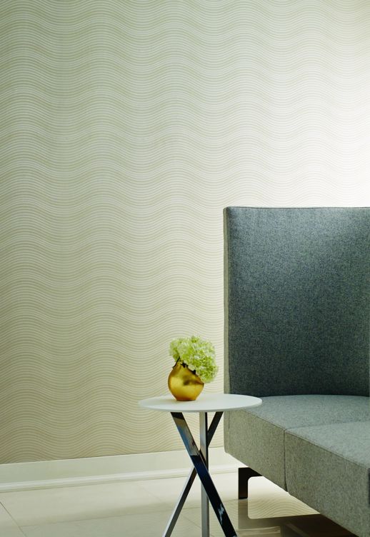 Vinyl Wall Covering Candice Olson Couture Meander Linen Room Scene