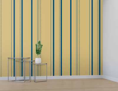 Digital Curated Matte Awning Stripe Room Scene