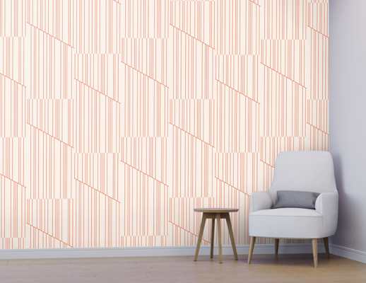 Vinyl Wall Covering Digital Curated Matte Power Dynamic Flamingo Room Scene