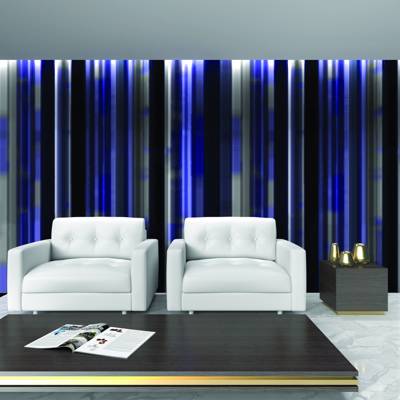 Digital Curated Metallic Barres Room Scene