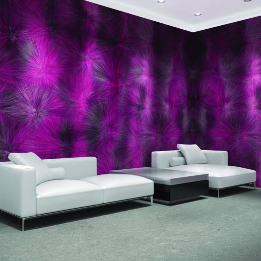 Vinyl Wall Covering Digital Curated Metallic FAUX Faux Room Scene