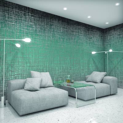 Digital Curated Metallic Synergy Room Scene