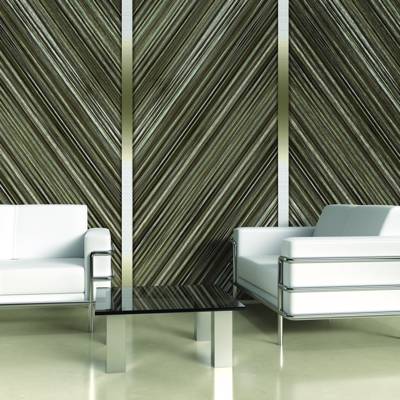 Digital Curated Metallic Woodland Room Scene