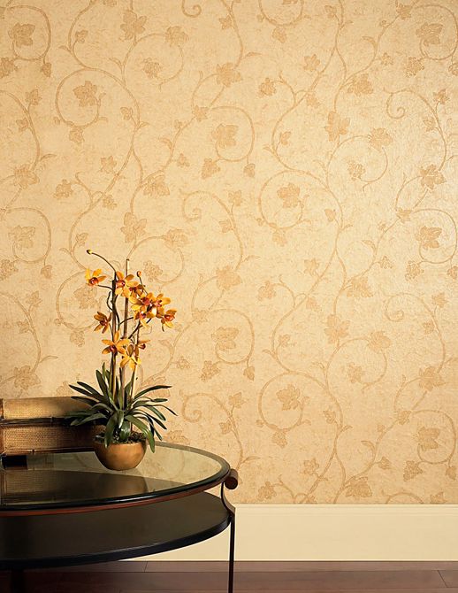 Specialty Wallcovering Dorato August Bisque Room Scene