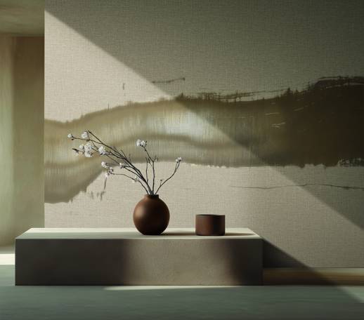 Vinyl Wall Covering Esquire Ravine Beryl Lagoon Room Scene