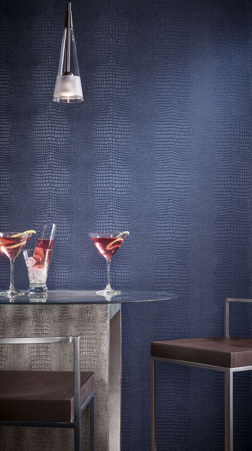Vinyl Wall Covering Genon Contract Nile Croc Bar-Fly Room Scene