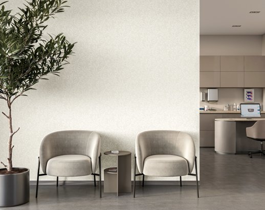 Vinyl Wall Covering Genon Contract Sage VINTAGE WHITE Room Scene