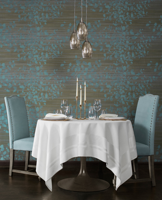 Vinyl Wall Covering Genon Contract Shadow Leaves Tender Taupe Room Scene